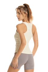 RIBBED SLEEVELESS SHIRT